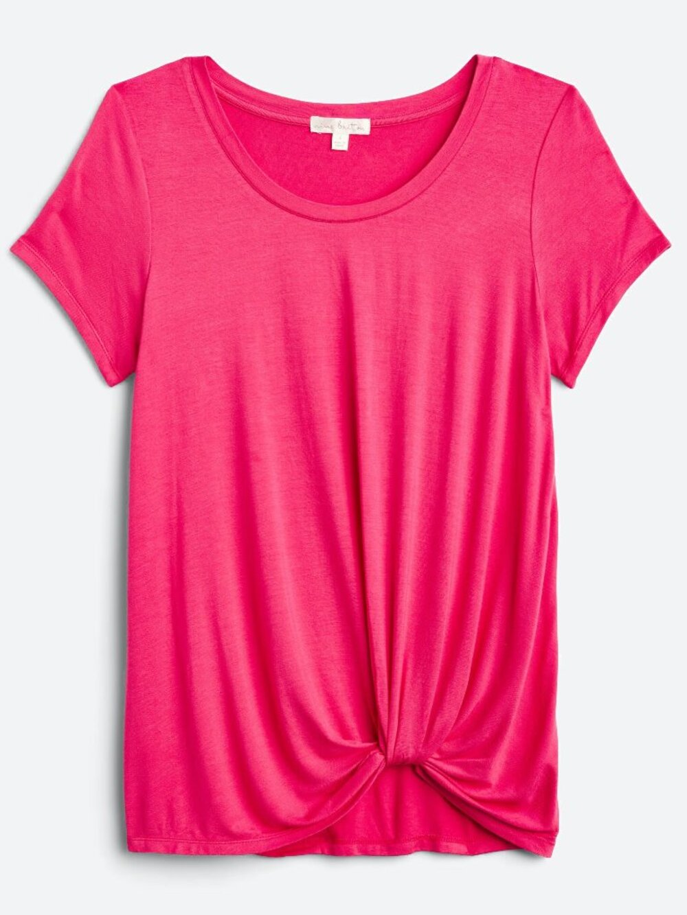 Nine Britton Levie Knot Front Knit Tee Size M - Pink - EUC from Stitch Fix